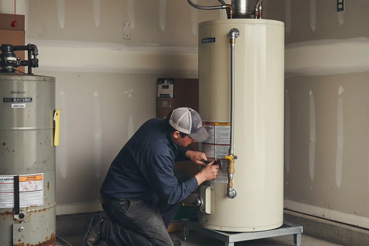 Water heater and shutoff valve replacement in Atwater