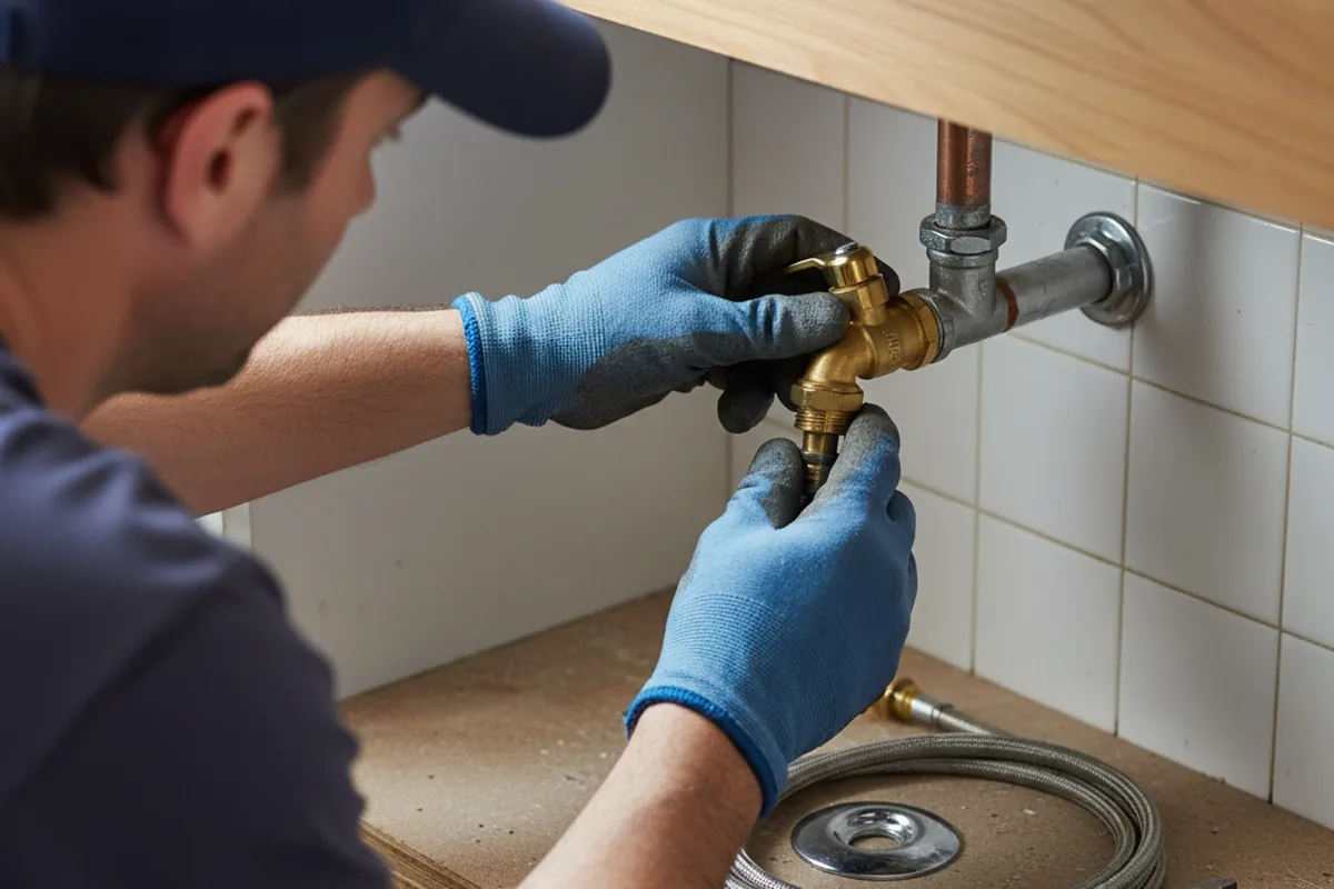 Shutoff valve and fitting work during Emergency Plumbing in Atwater